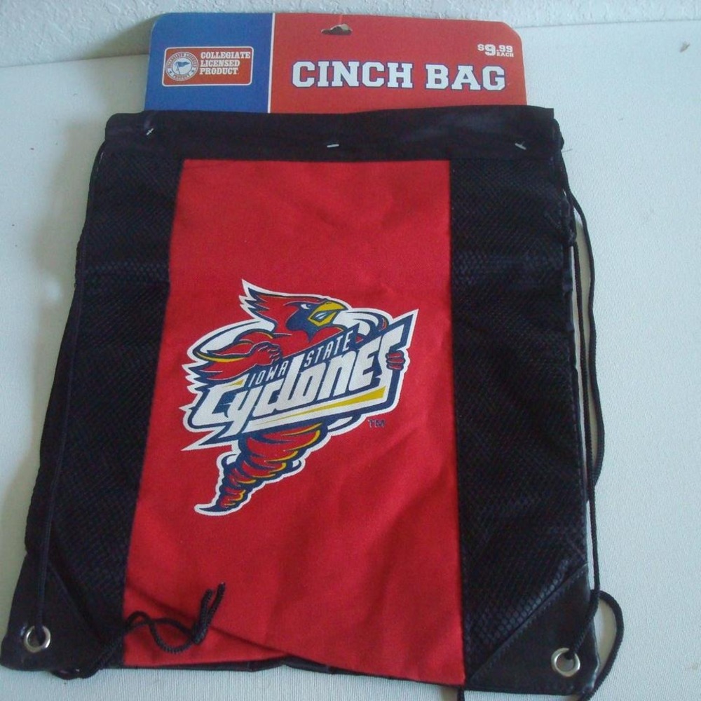 IOWA STATE‎ CYCLONES CINCH BAG BACKPACK VINTAGE ZZ SPORTS RARE